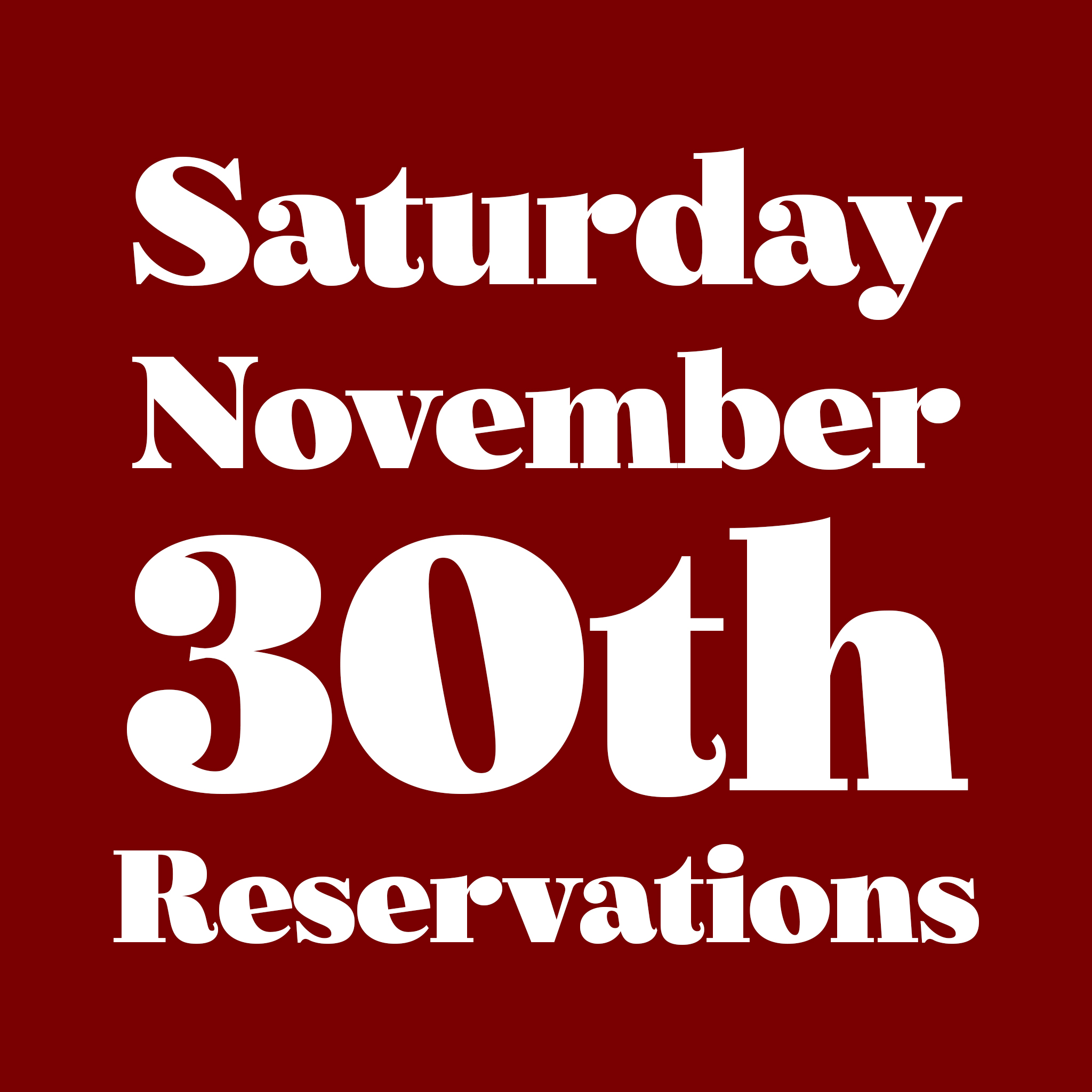 Reserve Your Simple Session • Saturday, November 30